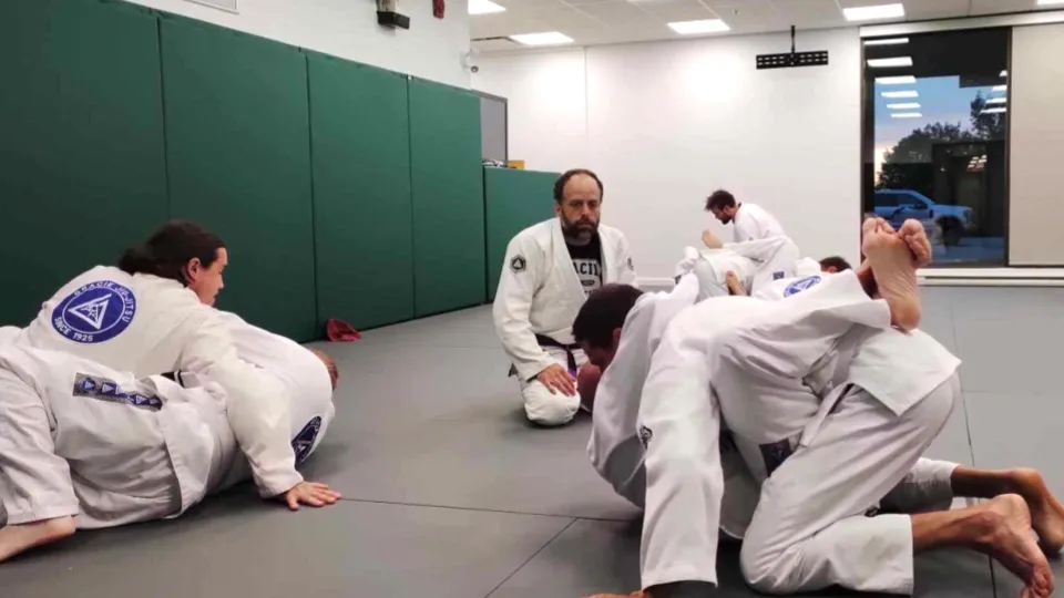 Adult program before - few students on the mats