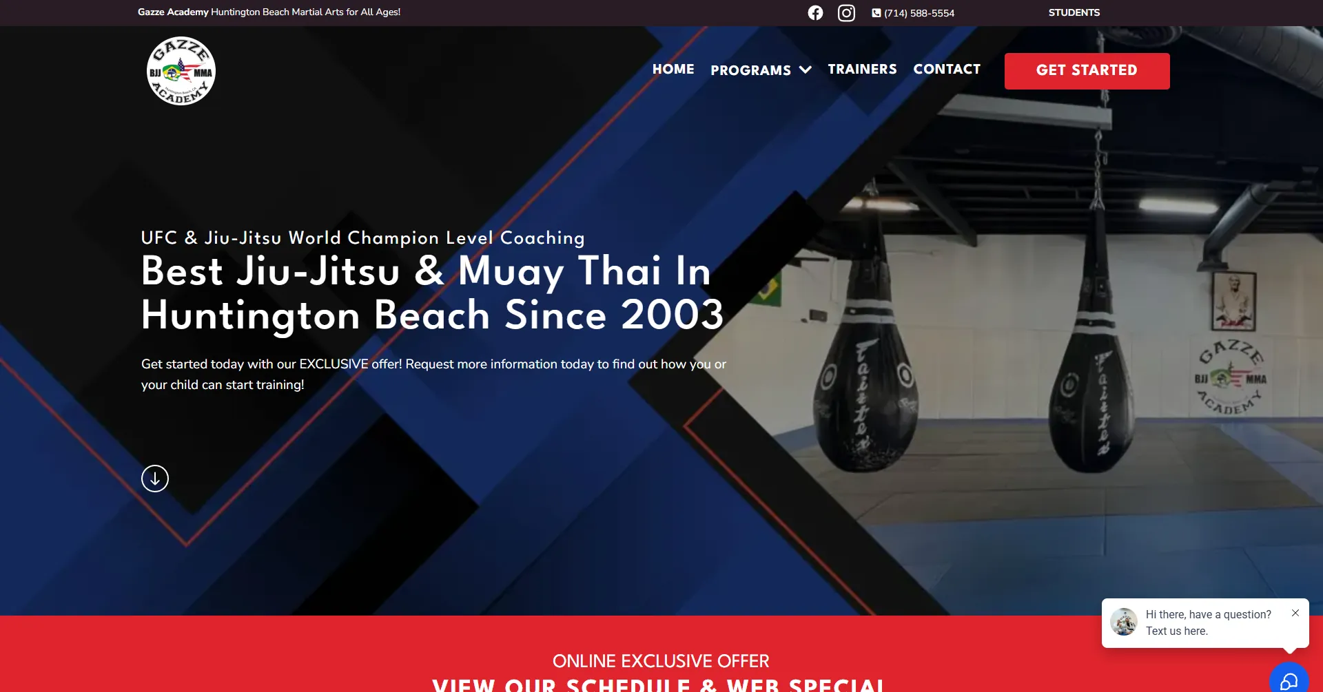 Veuze Media web design process - designing a martial arts school website