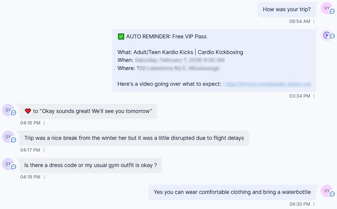 Veuze Media lead follow-up results for martial arts schools