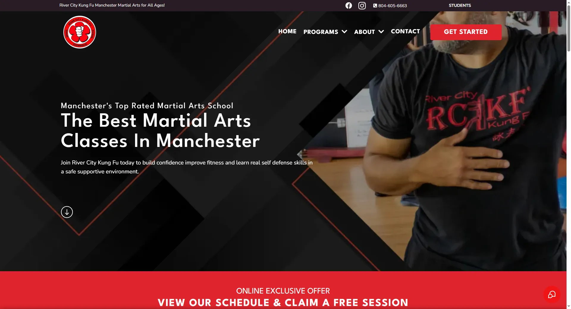 River City Kung Fu website by Veuze Media